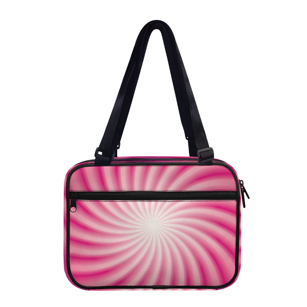 Pink Whirlpool Spiral Print Double Strap Bible Bag