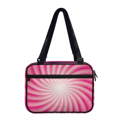 Pink Whirlpool Spiral Print Double Strap Bible Bag