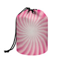 Pink Whirlpool Spiral Print Drawstring Makeup Bag