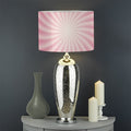 Pink Whirlpool Spiral Print Drum Lamp Shade