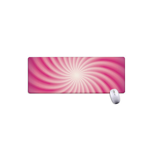 Pink Whirlpool Spiral Print Extended Mouse Pad