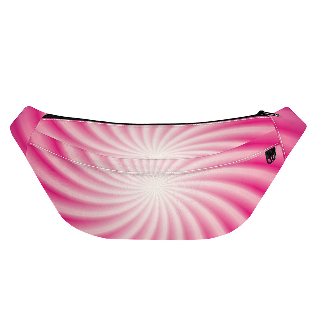 Pink Whirlpool Spiral Print Fanny Pack