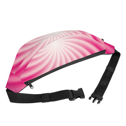 Pink Whirlpool Spiral Print Fanny Pack