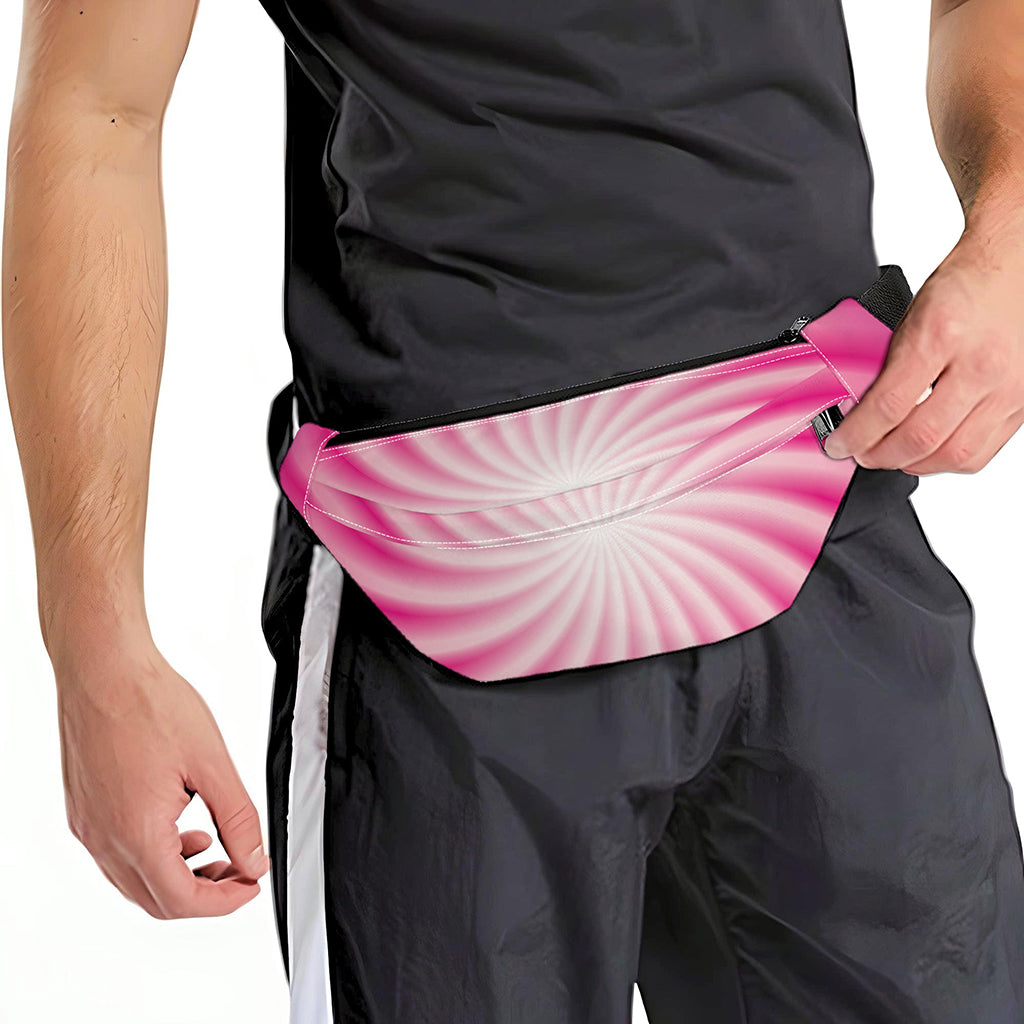 Pink Whirlpool Spiral Print Fanny Pack