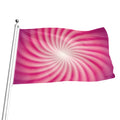 Pink Whirlpool Spiral Print Flag