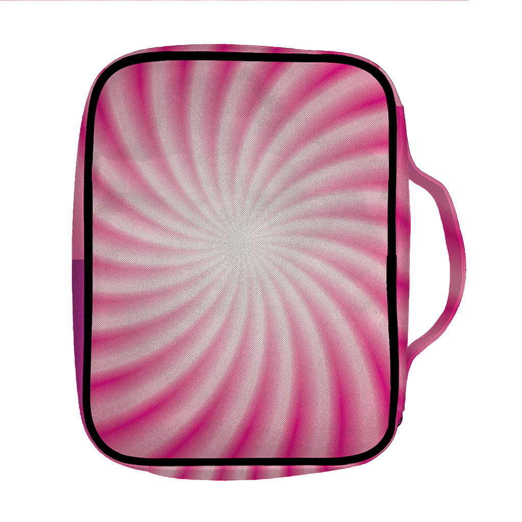 Pink Whirlpool Spiral Print Front Pocket Bible Bag