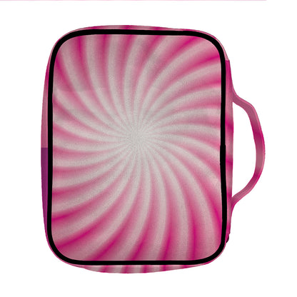 Pink Whirlpool Spiral Print Front Pocket Bible Bag