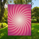 Pink Whirlpool Spiral Print Garden Flag