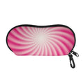 Pink Whirlpool Spiral Print Glasses Case