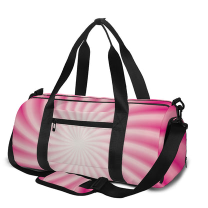 Pink Whirlpool Spiral Print Gym Bag