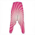 Pink Whirlpool Spiral Print Hammer Pants