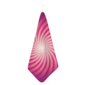 Pink Whirlpool Spiral Print Hand Towel