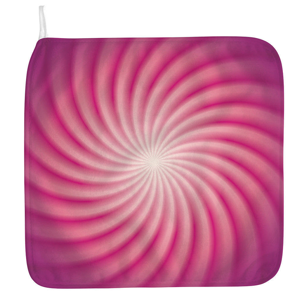 Pink Whirlpool Spiral Print Hand Towel