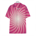 Pink Whirlpool Spiral Print Hawaiian Shirt