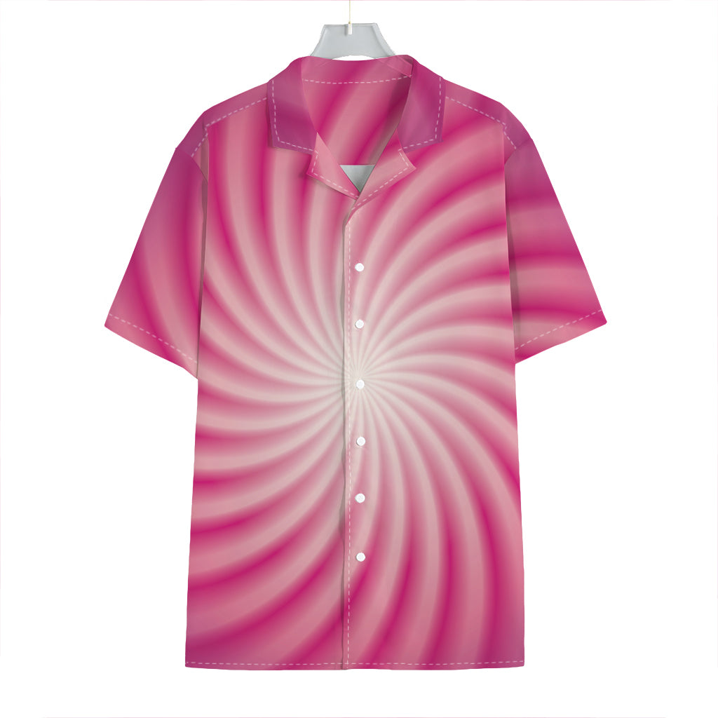 Pink Whirlpool Spiral Print Hawaiian Shirt