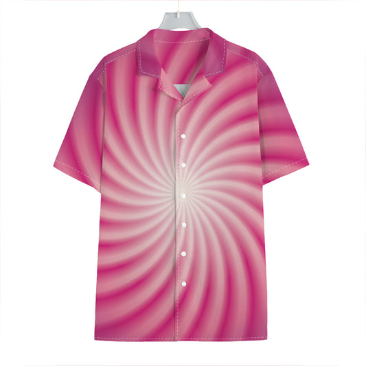 Pink Whirlpool Spiral Print Hawaiian Shirt