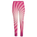 Pink Whirlpool Spiral Print High-Waisted Pocket Leggings