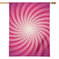 Pink Whirlpool Spiral Print House Flag