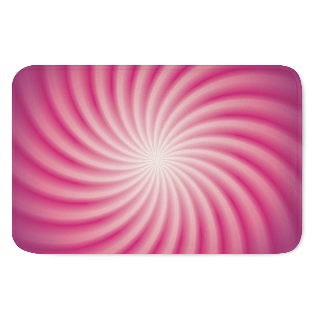 Pink Whirlpool Spiral Print Indoor Door Mat