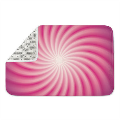Pink Whirlpool Spiral Print Indoor Door Mat