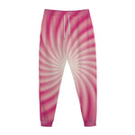 Pink Whirlpool Spiral Print Jogger Pants