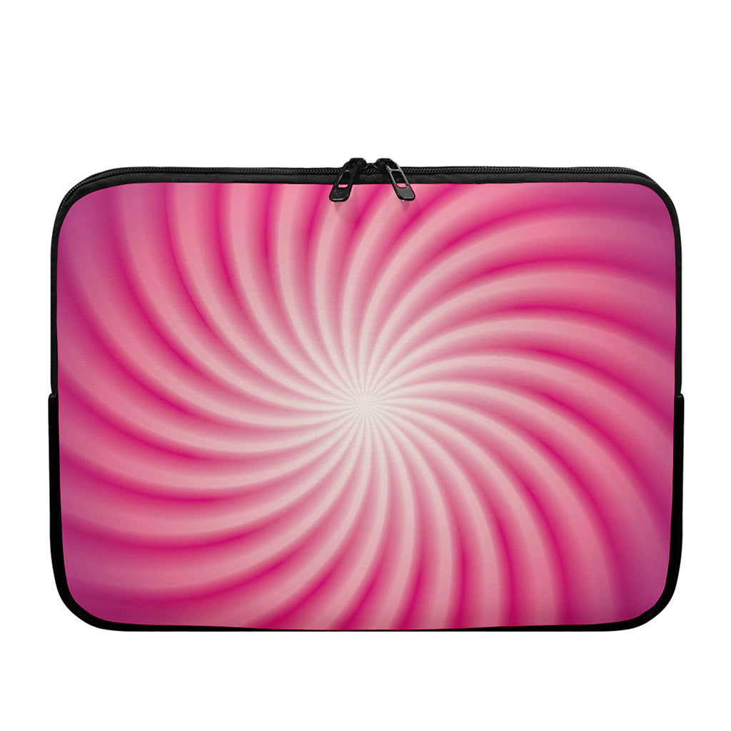 Pink Whirlpool Spiral Print Laptop Sleeve