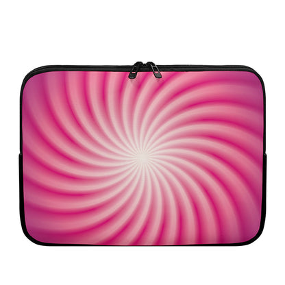 Pink Whirlpool Spiral Print Laptop Sleeve
