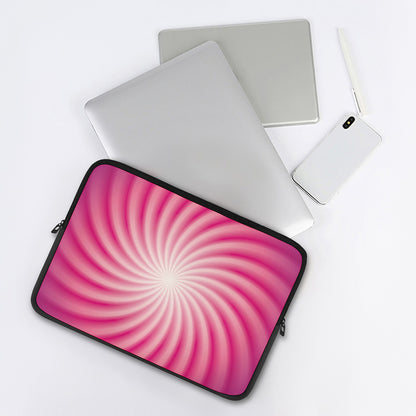 Pink Whirlpool Spiral Print Laptop Sleeve