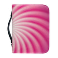 Pink Whirlpool Spiral Print Leather Bible Cover