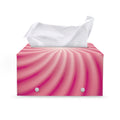 Pink Whirlpool Spiral Print Leather Tissue Box Cover