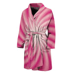 Pink Whirlpool Spiral Print Men's Bathrobe
