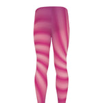 Pink Whirlpool Spiral Print Men's leggings