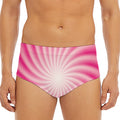 Pink Whirlpool Spiral Print Men's Triangle Swim Briefs