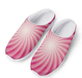 Pink Whirlpool Spiral Print Mesh Casual Shoes