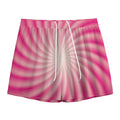 Pink Whirlpool Spiral Print Mesh Shorts