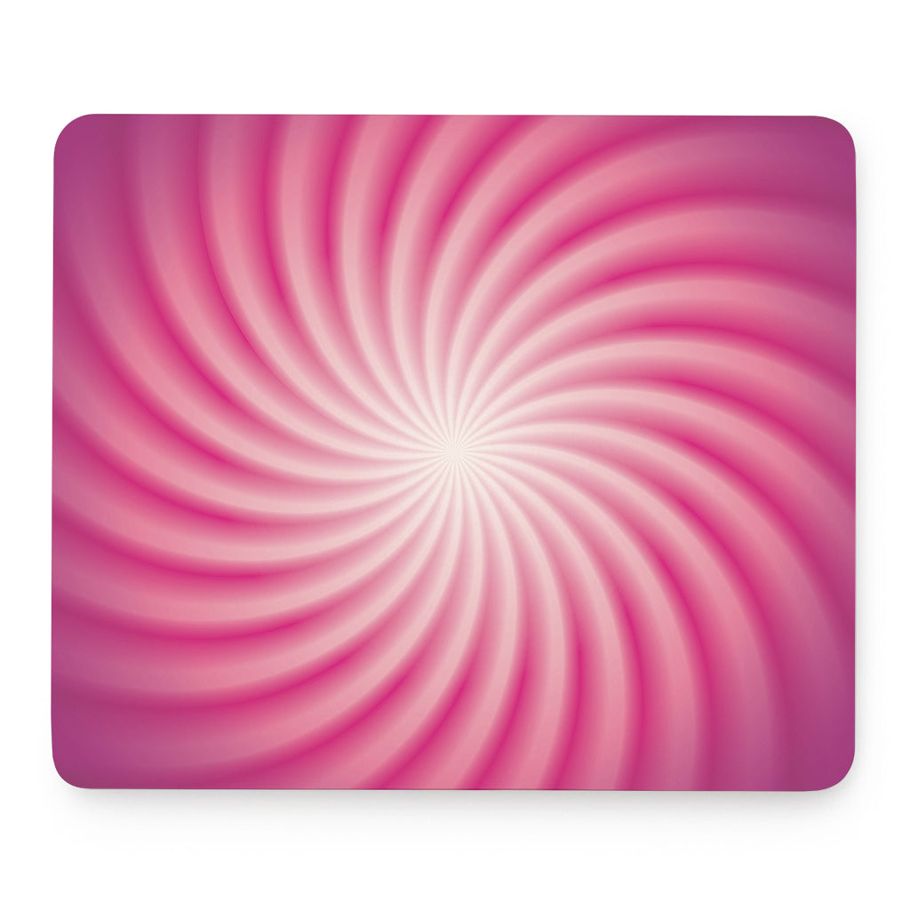 Pink Whirlpool Spiral Print Mouse Pad