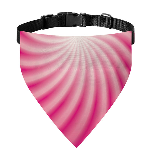 Pink Whirlpool Spiral Print Over The Collar Dog Bandana
