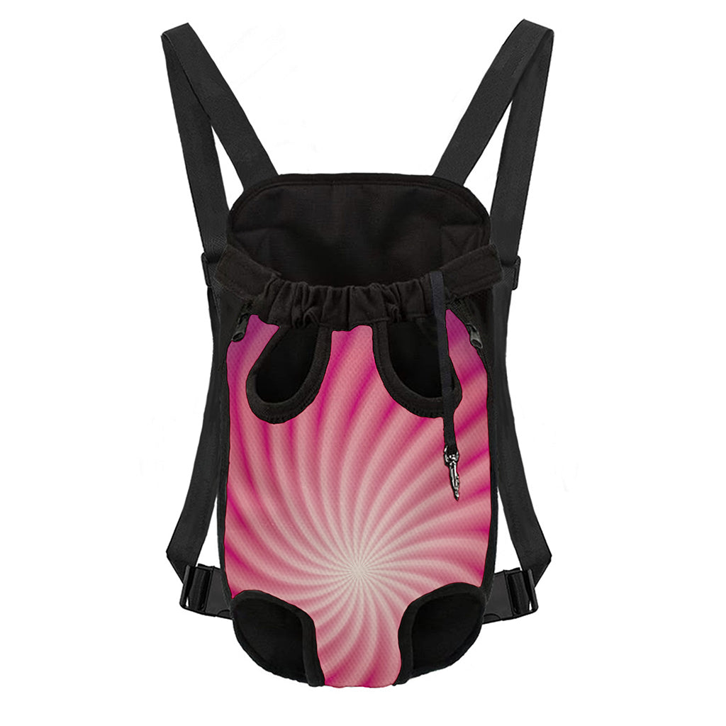 Pink Whirlpool Spiral Print Pet Carrier Backpack