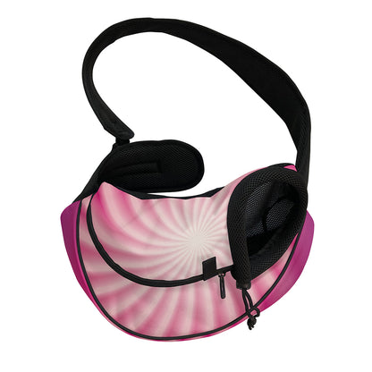 Pink Whirlpool Spiral Print Pet Sling Carrier