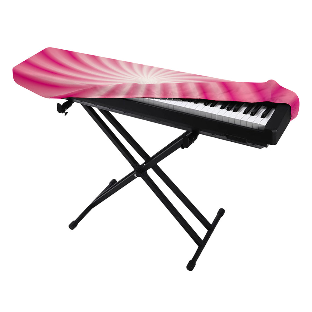 Pink Whirlpool Spiral Print Piano Keyboard Cover
