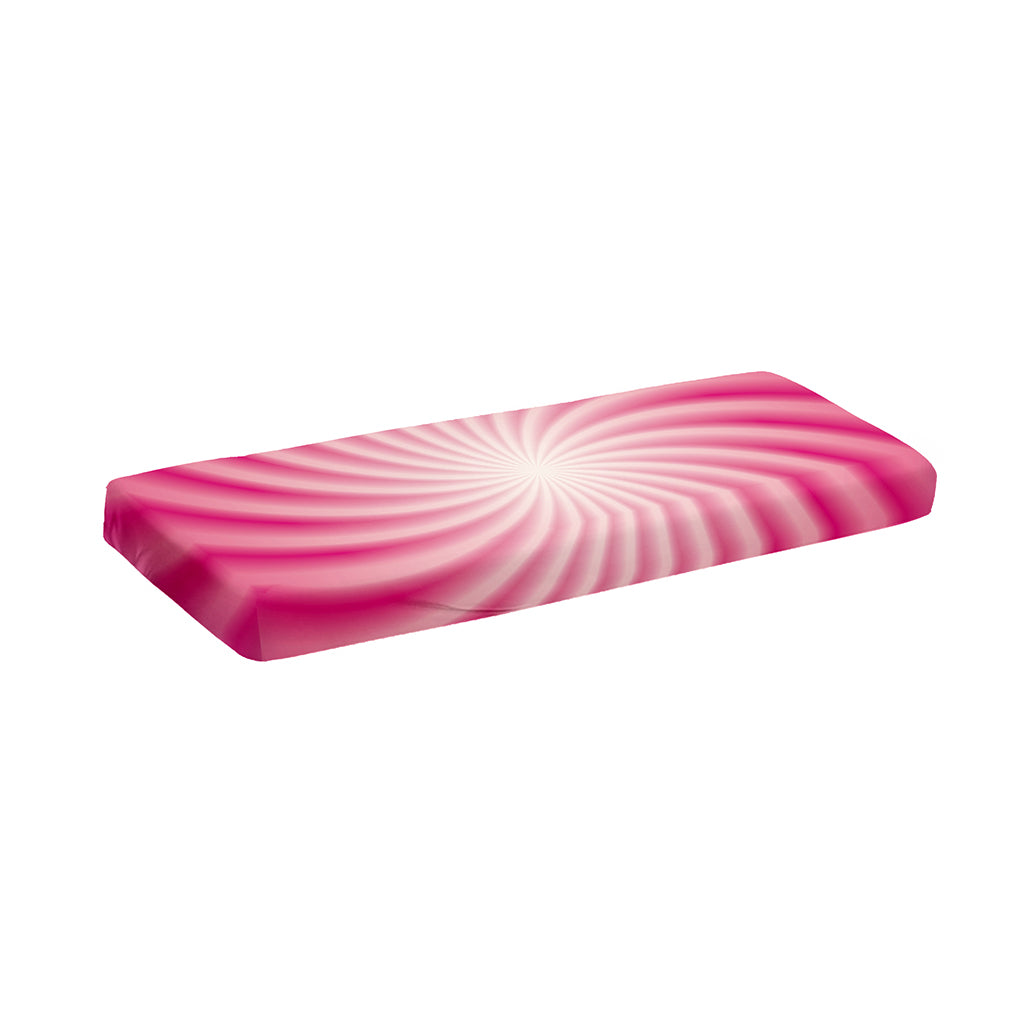 Pink Whirlpool Spiral Print Piano Keyboard Cover