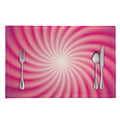 Pink Whirlpool Spiral Print Placemat