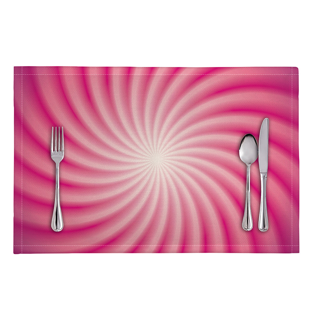Pink Whirlpool Spiral Print Placemat