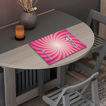 Pink Whirlpool Spiral Print Placemat