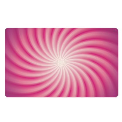 Pink Whirlpool Spiral Print Polyester Doormat
