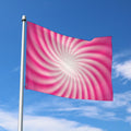 Pink Whirlpool Spiral Print Polyester Flag