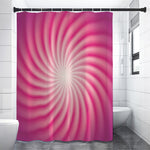 Pink Whirlpool Spiral Print Premium Shower Curtain
