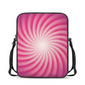 Pink Whirlpool Spiral Print Rectangular Crossbody Bag