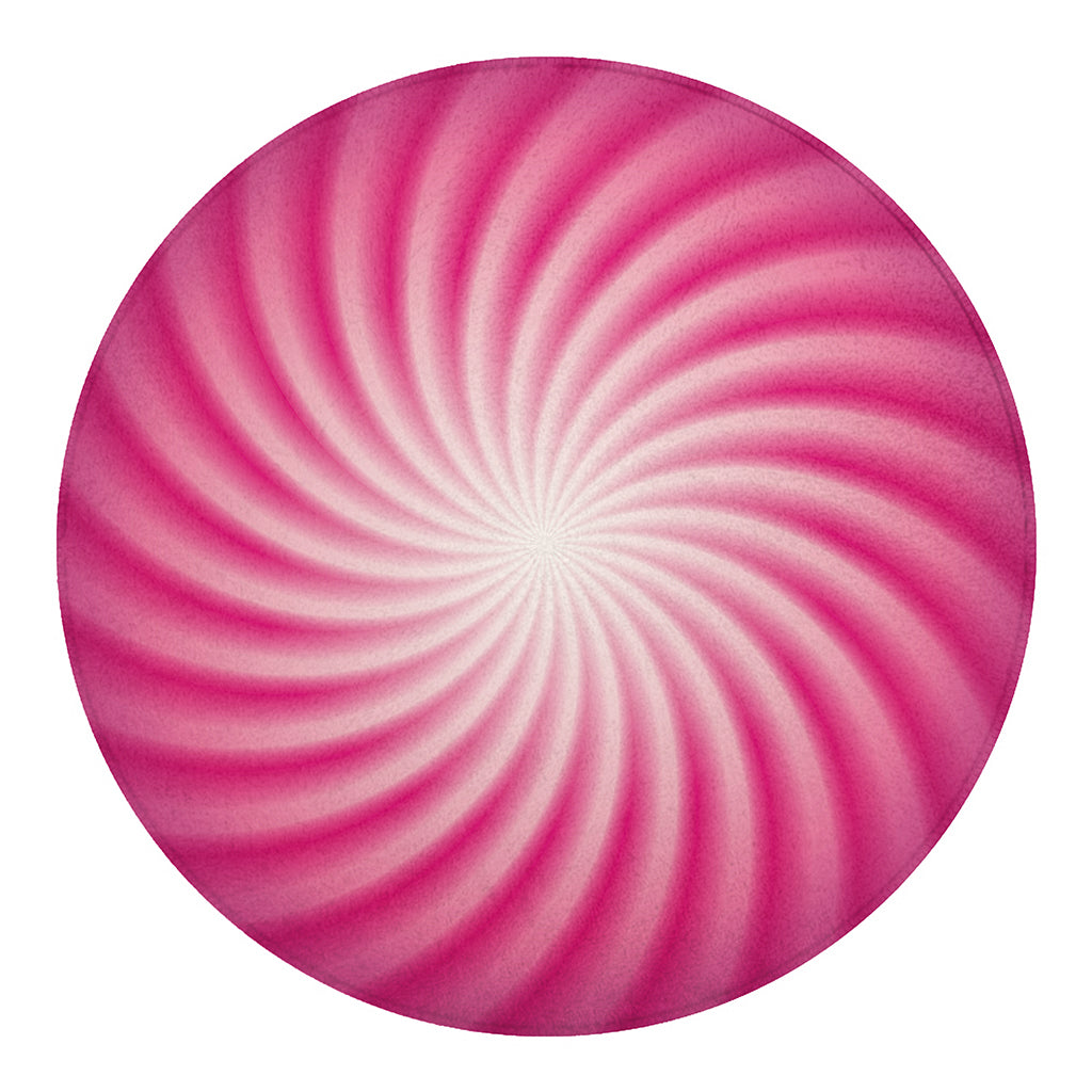 Pink Whirlpool Spiral Print Round Blanket