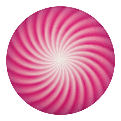 Pink Whirlpool Spiral Print Round Blanket